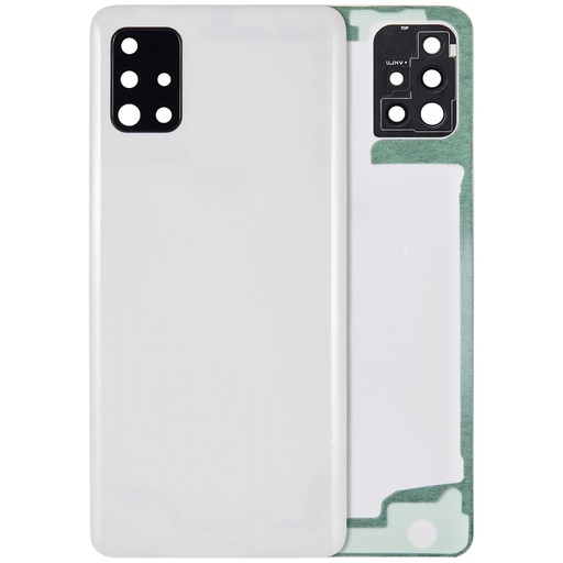 Vitre arrière avec lentille caméra pour SAMSUNG A51 4G A515 2019 - Aftermarket Plus - Prism Crush White