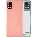 Vitre arrière avec lentille caméra compatible Samsung Galaxy A51 4G A515 2019 - Aftermarket Plus - Prism Crush Pink