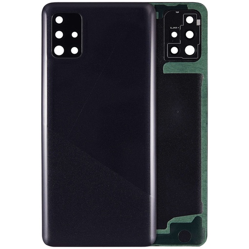 Vitre arrière avec lentille caméra pour SAMSUNG A51 4G A515 2019 - Aftermarket Plus - Prism Crush Black