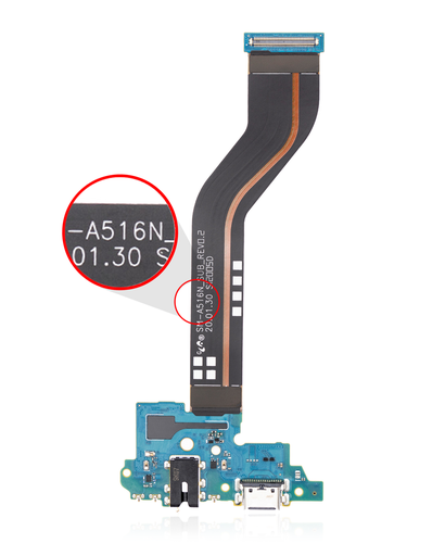 [107082022953] Nappe connecteur de charge avec prise jack compatible  Samsung Galaxy A51 5G - A516 2020 - Version globale - Nappe # A516N