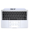 Top case avec clavier AZERTY rétroéclairé pour MacBook Pro 13" Retina A1708 - Fin 2016 - Milieu 2017 - Pulled Grade A - Silver