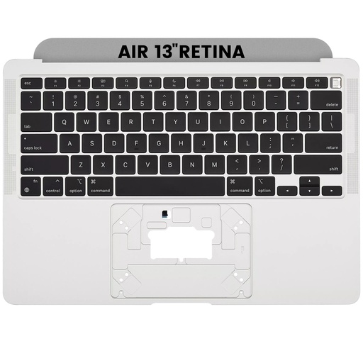 Top case avec clavier AZERTY rétroéclairé pour MacBook Air 13" Retina A2337 - Fin 2020 - Silver