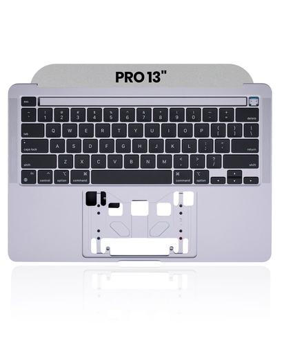 Top case avec clavier AZERTY pour MacBook Pro 13" A2338 - Fin 2020 - Gris