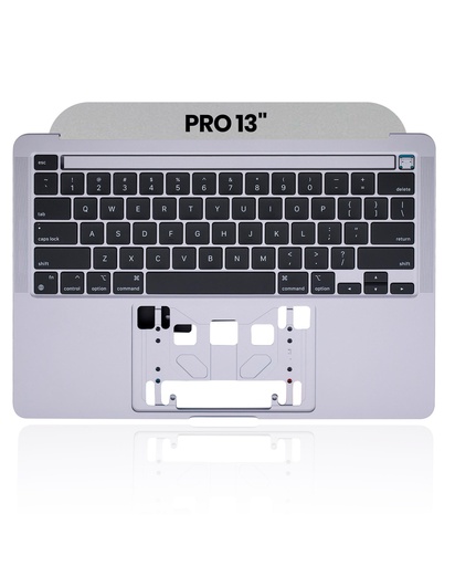 [6776.5386] Top case avec clavier AZERTY pour MacBook Pro 13" A2338 - Fin 2020 - Gris