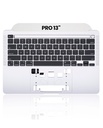 Top case avec clavier AZERTY rétroéclairé pour MacBook Pro 13" A2338 - Fin 2020 - Silver