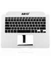 Top case avec clavier AZERTY rétroéclairé pour MacBook Air 13" A1466 - Milieu 2013 - Début 2014 - Début 2015 - Milieu 2017 - Silver