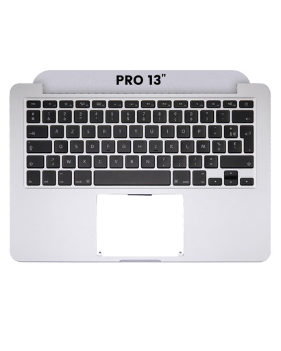 Top case avec clavier AZERTY rétroéclairé pour MacBook Pro 13" Retina A1502 - Début 2015 - Pulled Grade A - Silver