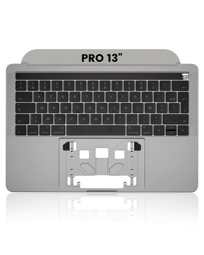 Top case avec clavier AZERTY rétroéclairé pour MacBook Pro 13" Touch Bar - A1706 - Fin 2016 - Milieu 2017 - Pulled Grade A - Space Gray