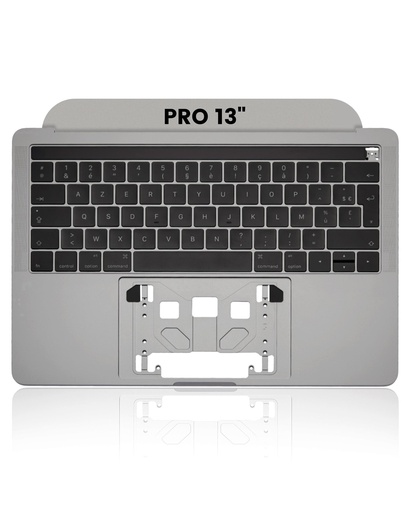 [6776.5390] Top case avec clavier AZERTY pour MacBook Pro 13" A1706 - Fin 2016 - Milieu 2017 - Gris