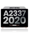 Bloc écran COMPLET pour MacBook Air 13" M1 - A2337 EMC 3598 - 2020 - Pulled Grade A - Gris Sidéral
