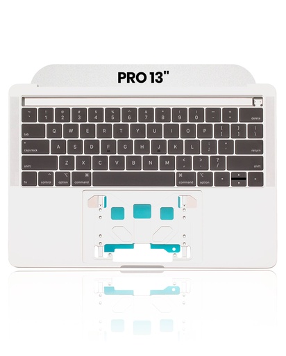 Top case avec clavier AZERTY rétroéclairé pour MacBook Pro 13" Touch Bar - A1989 - Fin 2018 - Début 2019 - Silver