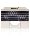 Top Case avec clavier AZERTY rétroéclairé pour Macbook Retina 12" - A1534 - 2015 - Or
