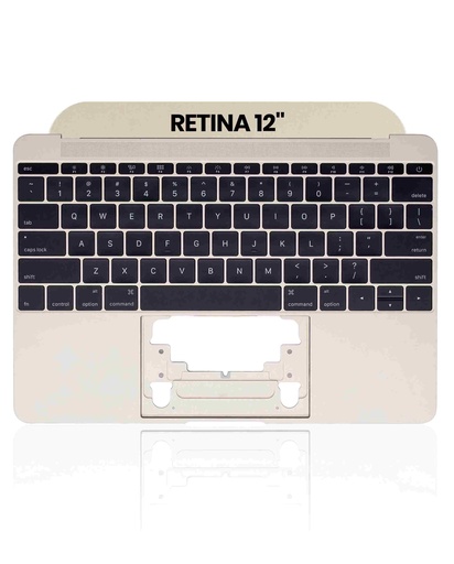 Top Case avec clavier AZERTY rétroéclairé pour Macbook Retina 12" - A1534 - 2015 - Or