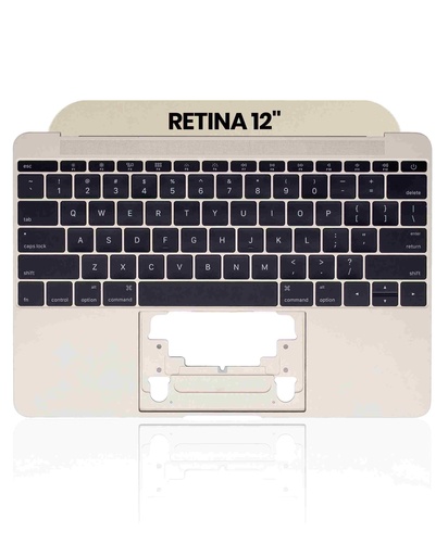 [6776.5403] Top Case avec clavier rétroéclairé AZERTY pour Macbook Retina 12" (A1534/2015) OR