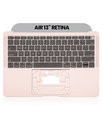 Top case avec clavier AZERTY rétroéclairé pour MacBook Air 13" Retina A1932 - Fin 2018 - Début 2019 - Milieu 2019 - Or