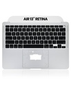 Top case avec clavier AZERTY rétroéclairé pour MacBook Air 13" Retina A2179 - Début 2020 - Silver