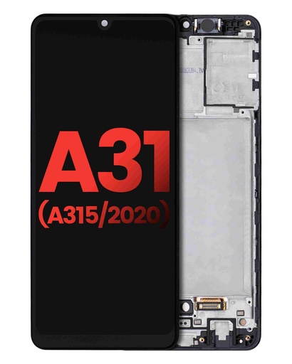 Bloc écran OLED avec châssis pour SAMSUNG A31 - A315 2020 - Aftermarket Plus - Toutes couleurs