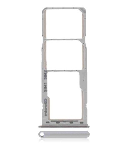 Tiroir Double SIM pour SAMSUNG A20 - A205 2019 - A30 - A305 2019 et A50 - A505 2019 - Argent