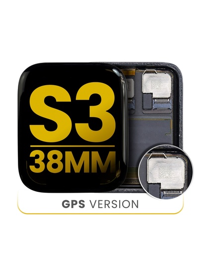 [107082007125] Bloc écran OLED compatible APPLE Watch Serie 3 - 38mm - GPS - Reconditionné