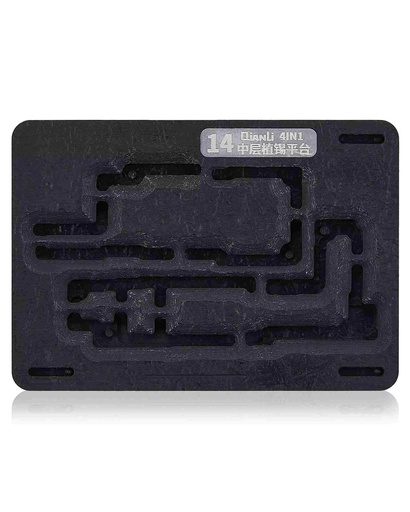 4 en 1 plateforme de rebillage middle frame pour iPhone 14 - 14 Plus - 14 Pro et 14 Pro Max - Qianli