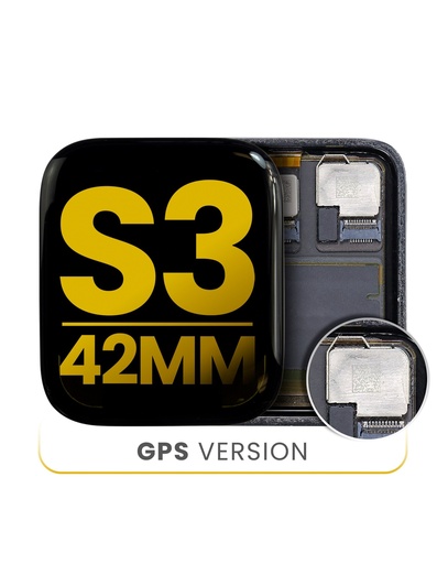 [107082007114] Bloc écran OLED compatible APPLE Watch Serie 3 - 42mm - GPS - Reconditionné