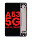 Bloc écran OLED avec châssis pour SAMSUNG A53 5G - A536 2022 - 6.46" - Aftermarket Plus - Noir