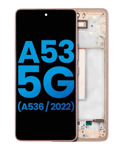 Bloc écran LCD avec châssis - sans capteur d'empreintes digitales - pour SAMSUNG A53 5G - A536 2022 - Aftermarket Incell - Pêche