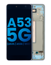 Bloc écran LCD avec châssis - sans capteur d'empreintes digitales - pour SAMSUNG A53 5G - A536 2022 - Aftermarket Incell - Bleu