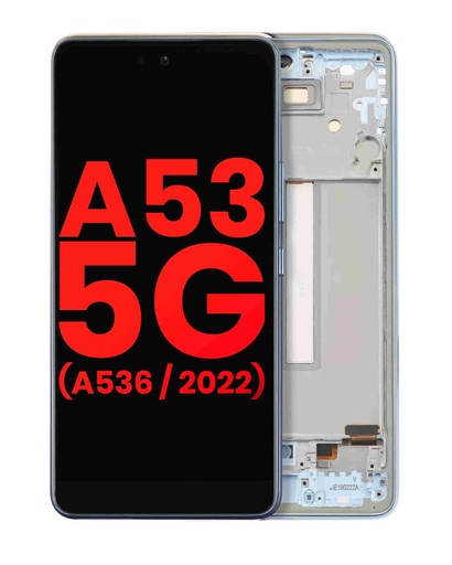 Bloc écran OLED avec châssis pour  SAMSUNG A53 5G - A536 2022 - 6.36" - Aftermarket Plus - Bleu