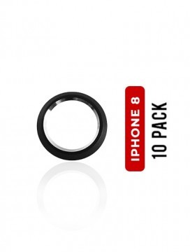 [107082001555] Anneau de protection de lentille caméra arrière Pour iPhone 8 - Gris sidéral - Pack de 10