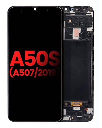 Bloc écran OLED avec châssis pour SAMSUNG A50s - A507 2019 - Aftermarket Plus - Toutes couleurs