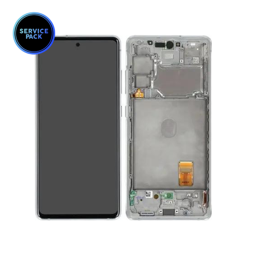 Bloc écran OLED avec châssis pour SAMSUNG S20 FE 4G et 5G - SERVICE PACK - Blanc
