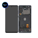 Bloc écran OLED avec châssis pour SAMSUNG S20 FE 4G et 5G  - SERVICE PACK - Bleu Marine