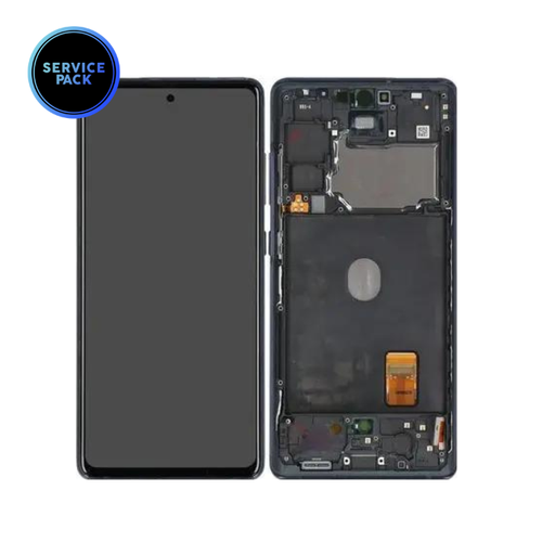 Bloc écran OLED avec châssis pour SAMSUNG S20 FE 4G et 5G  - SERVICE PACK - Bleu Marine