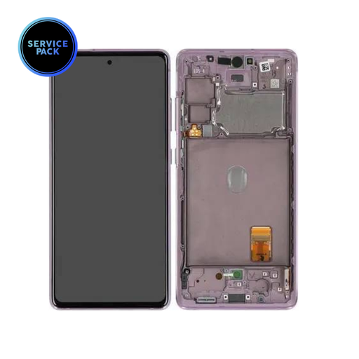 Bloc écran OLED avec châssis pour SAMSUNG S20 FE 4G et 5G - SERVICE PACK - Rose Lavande