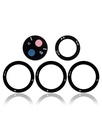 Ensemble 5 pièces Lentilles caméra arrière - verre seul avec adhésif pour SAMSUNG S21 Ultra 5G