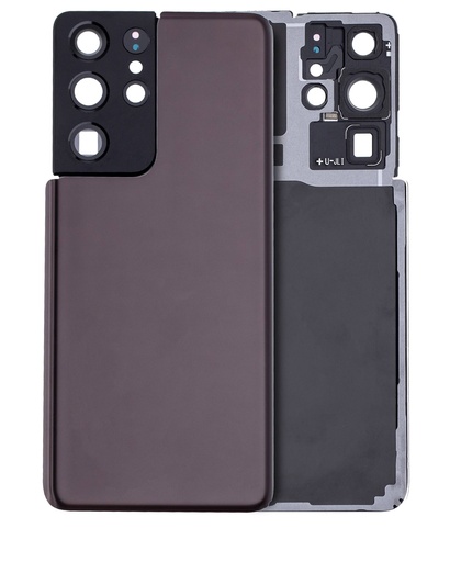 Vitre arrière avec lentille caméra compatible SAMSUNG S21 Ultra - No Logo - Aftermarket Plus - Phantom Brown