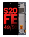 Bloc écran OLED avec châssis pour SAMSUNG S20 FE 4G et 5G  - Aftermarket Plus - Blanc