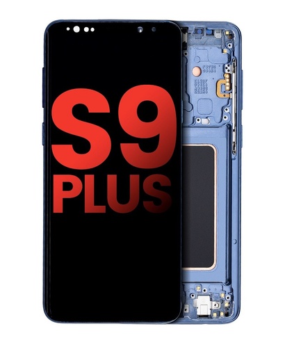 Bloc écran OLED avec châssis compatible SAMSUNG S9 Plus - Aftermarket Plus - Bleu Corail