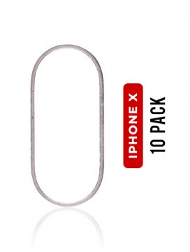 Lot de 10 protections caméra arrière pour iPhone X - Argent