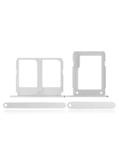 [107082014937] Tiroir Double SIM compatible SAMSUNG A9 Pro - A910 2016 - Blanc - 2 piècs