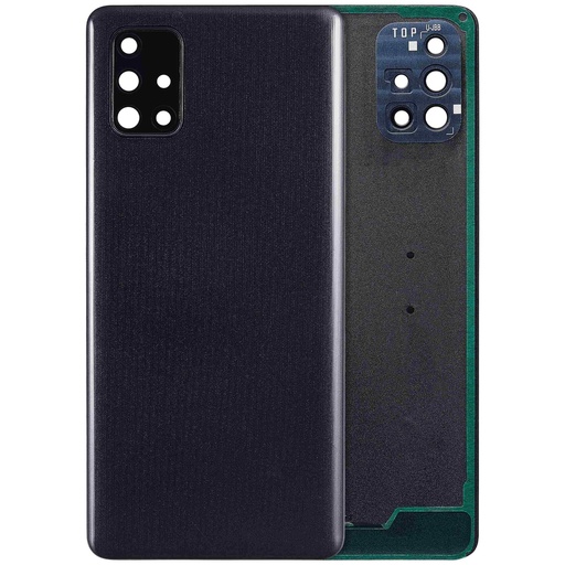 Vitre arrière avec lentille caméra pour SAMSUNG A71 4G - A715 2020 - Aftermarket Plus - Prism Crush Black