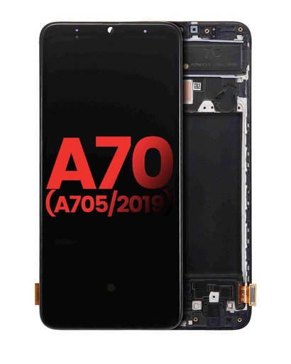 Bloc écran OLED avec châssis pour SAMSUNG A70 - A705 2019 - 6,33" - Aftermarket Plus - Toutes couleurs