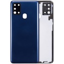 Vitre arrière avec lentille caméra arrière compatible Samsung Galaxy A21S A217 2020 - Aftermarket Plus - Bleu