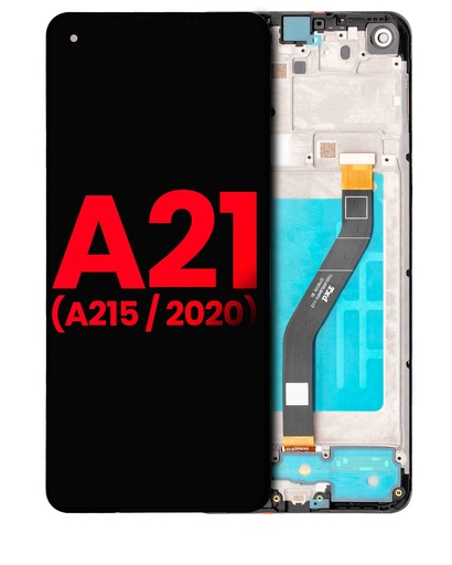 [107082077150] Bloc écran LCD avec châssis compatible Samsung Galaxy A21 A215 2020 - Aftermarket Plus