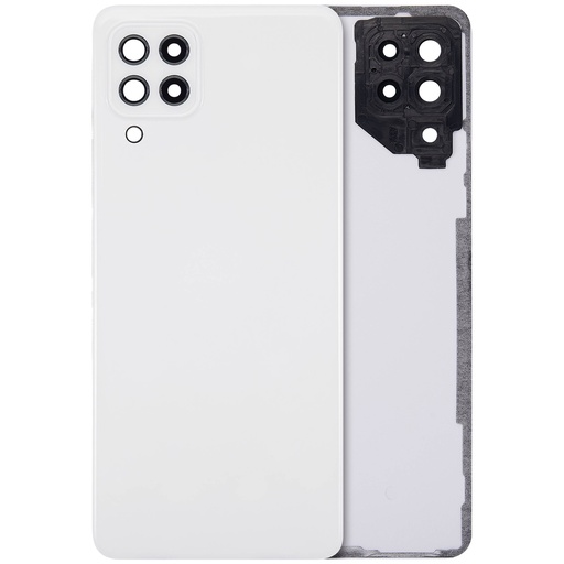 Vitre arrière avec lentille caméra arrière pour SAMSUNG A22 4G A225 2021 - Aftermarket Plus - Blanc