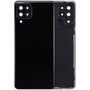 Vitre arrière avec lentille caméra arrière compatible Samsung Galaxy A22 4G A225 2021 - Aftermarket Plus - Noir