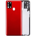 Vitre arrière avec lentille caméra arrière compatible SAMSUNG A21S A217 2020 - Aftermarket Plus - Rouge