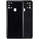 Vitre arrière avec lentille caméra arrière compatible Samsung Galaxy A21S A217 2020 - Aftermarket Plus - Noir