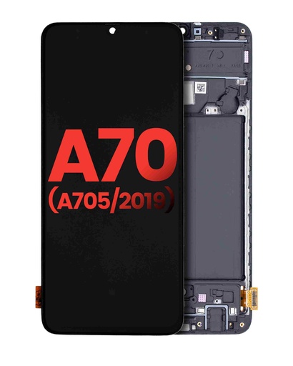 Bloc écran OLED avec châssis pour SAMSUNG A70 A705 2019 - Aftermarket Plus - Toutes couleurs